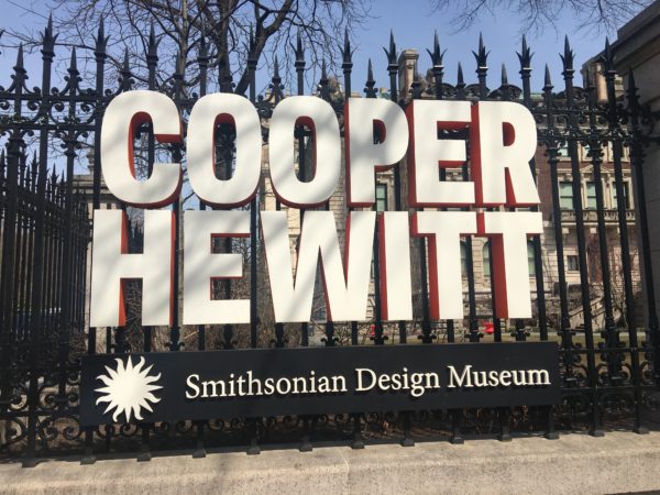 クーパーヒューイットスミソニアンデザインミュージアム Cooper Hewitt smithsonian design museum