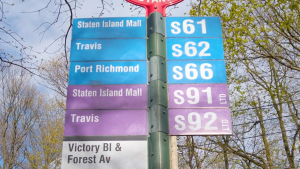 シルバーレイクパーク バスサイン silver lake park 7 bus sign